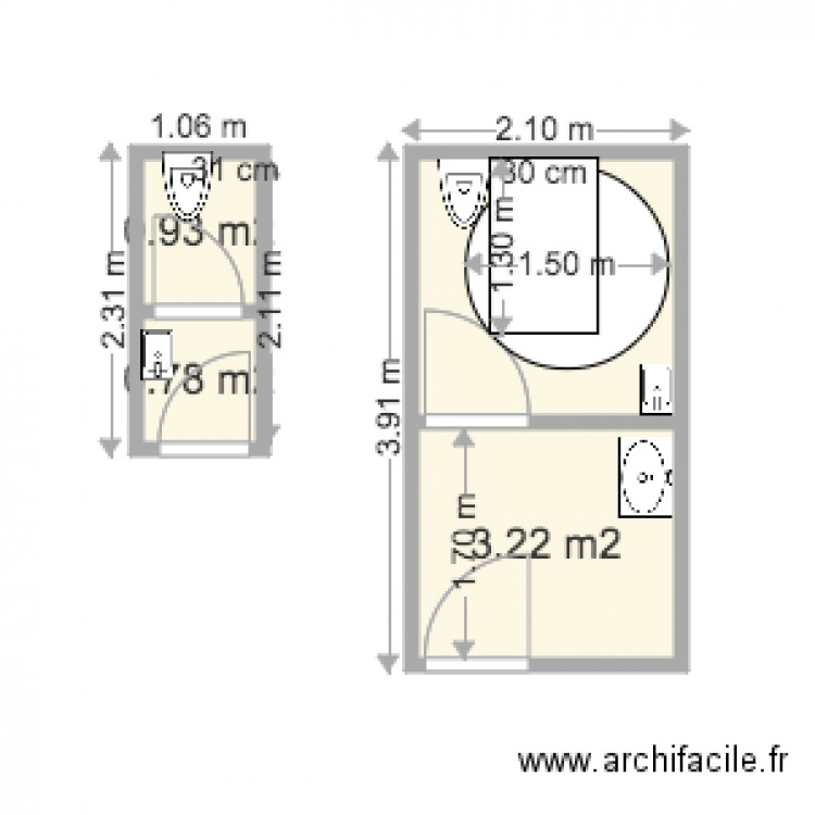 Plan sanitaire Gavotte. Plan de 0 pièce et 0 m2