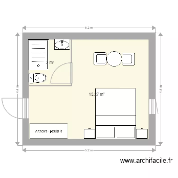 chambre 2. Plan de 