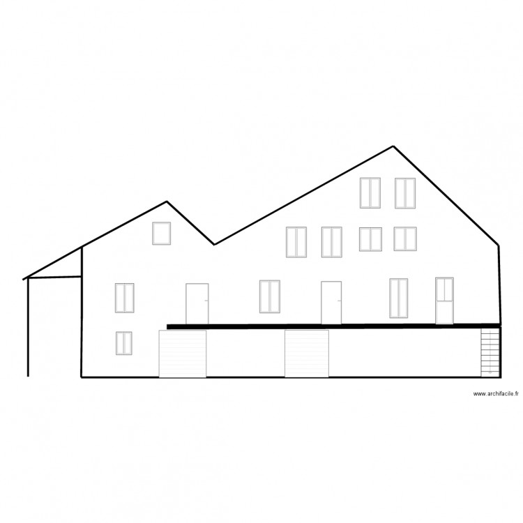 façade clerjus. Plan de 0 pièce et 0 m2