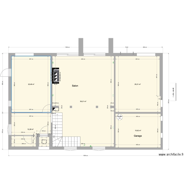 V12 RDC elec et chauffage. Plan de 15 pièces et 417 m2