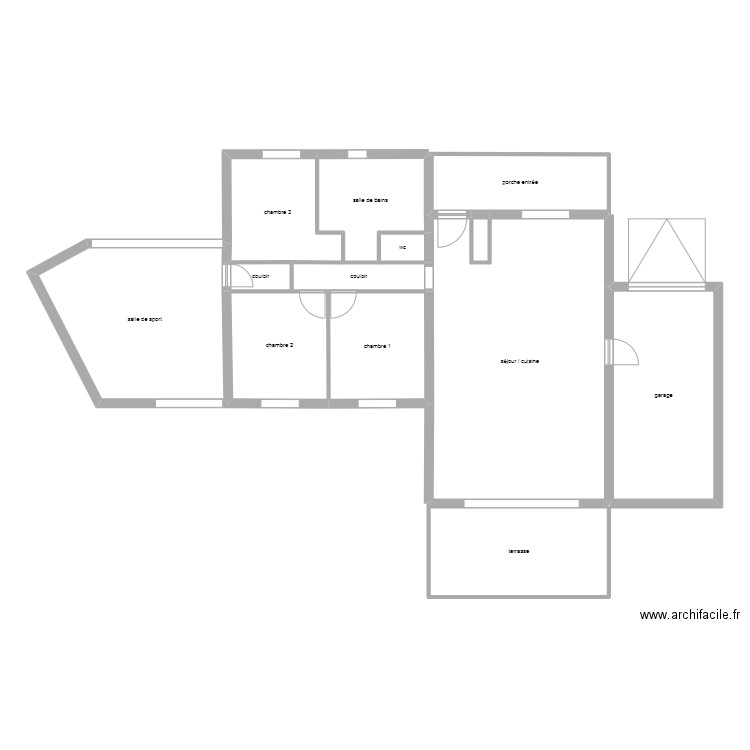 bouetard rdc 1fin. Plan de 13 pièces et 160 m2