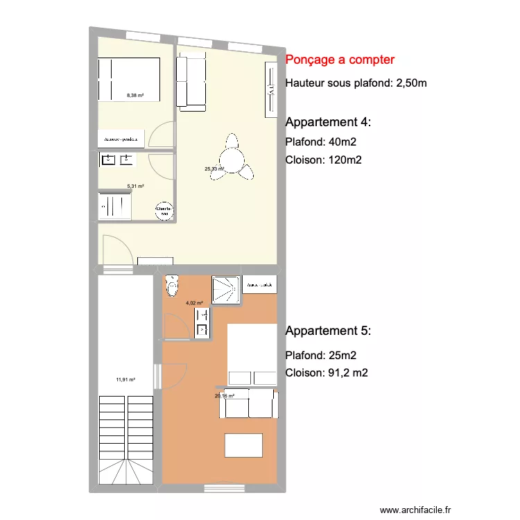 APP R+2 Peinture. Plan de APP R+2 Peinture. Plan de