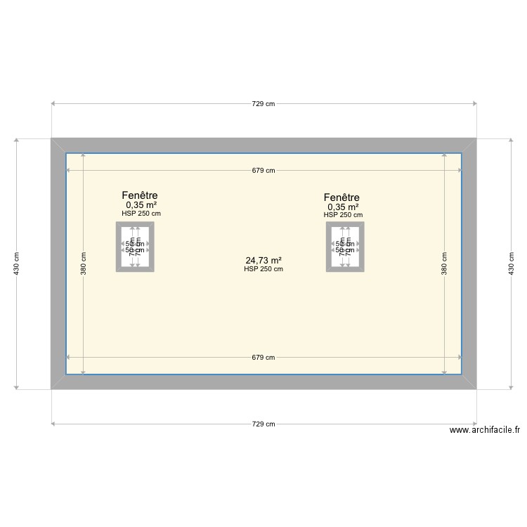 Wright ITI Rampants SdB. Plan de 3 pièces et 27 m2