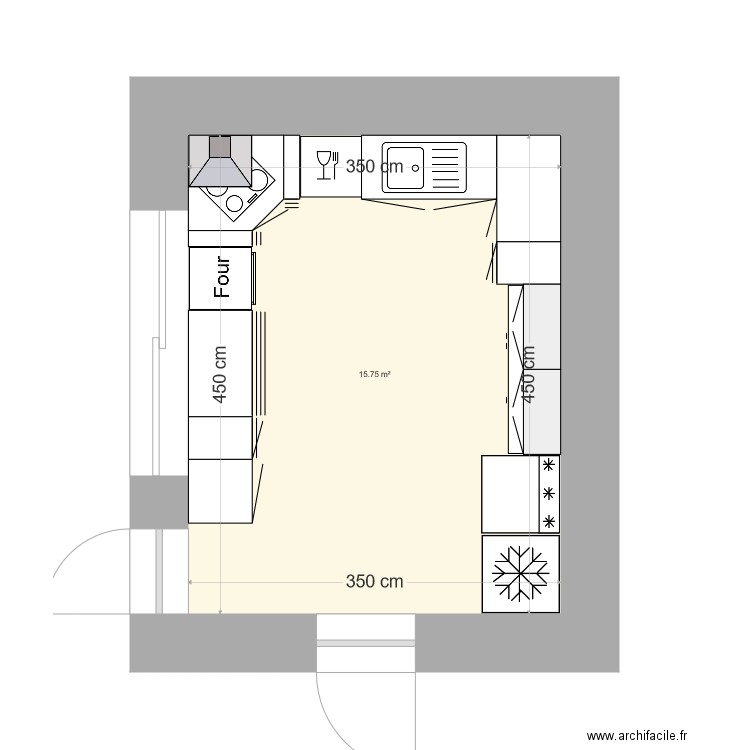 Cuisine Pierrick 1. Plan de 0 pièce et 0 m2