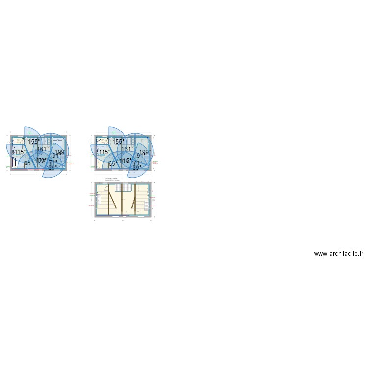 etage marzan v12. Plan de 13 pièces et 265 m2