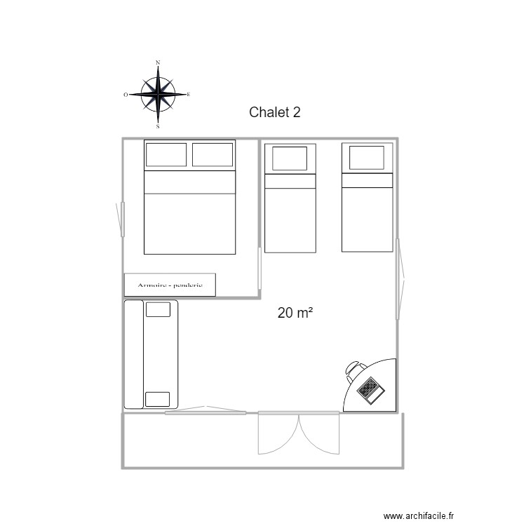 Chalet Monaco. Plan de 0 pièce et 0 m2