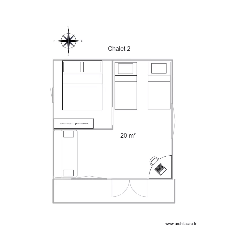Chalet Monaco. Plan de 