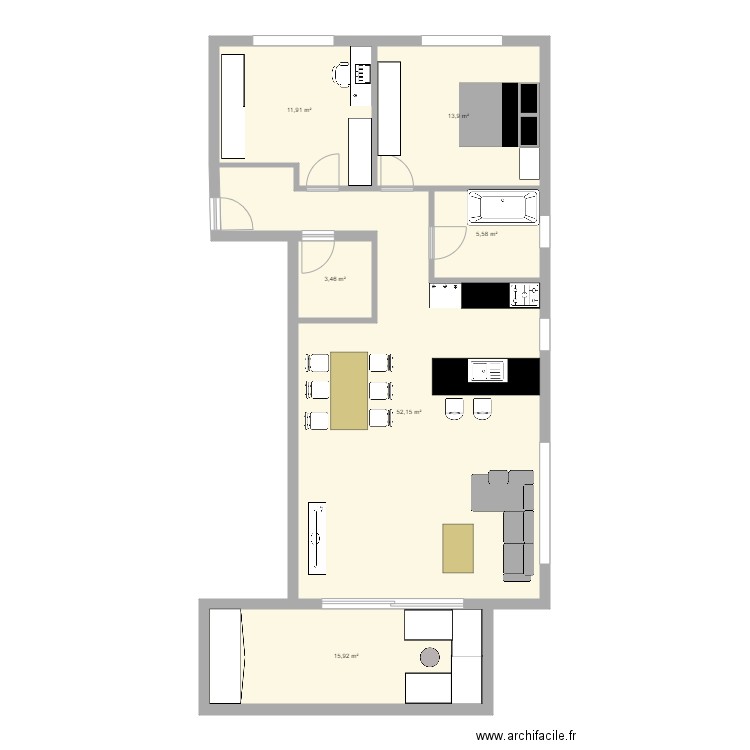 Appartement Morens. Plan de 0 pièce et 0 m2