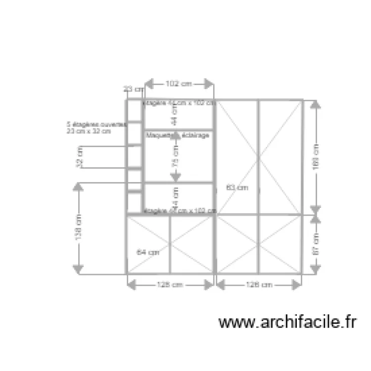 Niogret placard entrée en 40. Plan de Niogret placard entrée en 40. Plan de