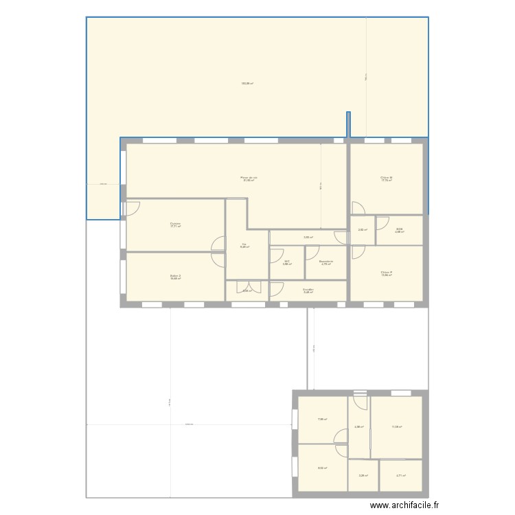 VErpillere 3. Plan de 20 pièces et 346 m2