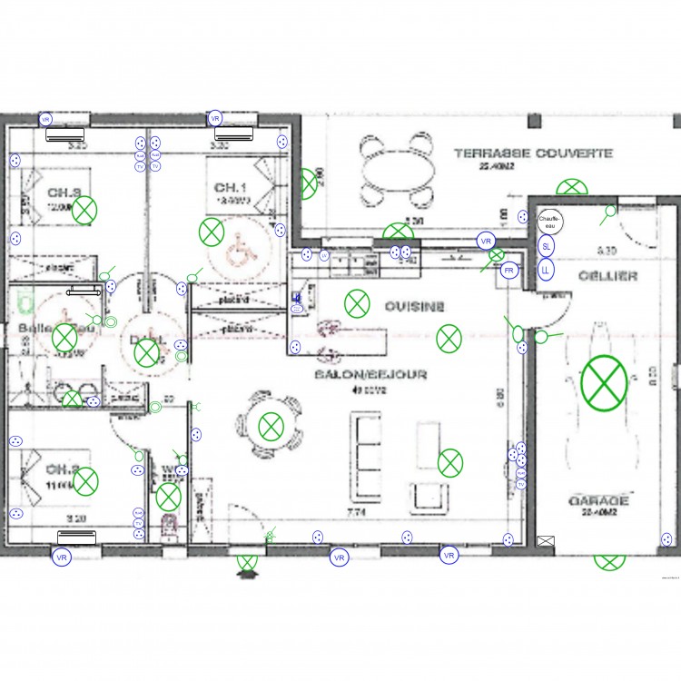 chantier joel electricite. Plan de 0 pièce et 0 m2