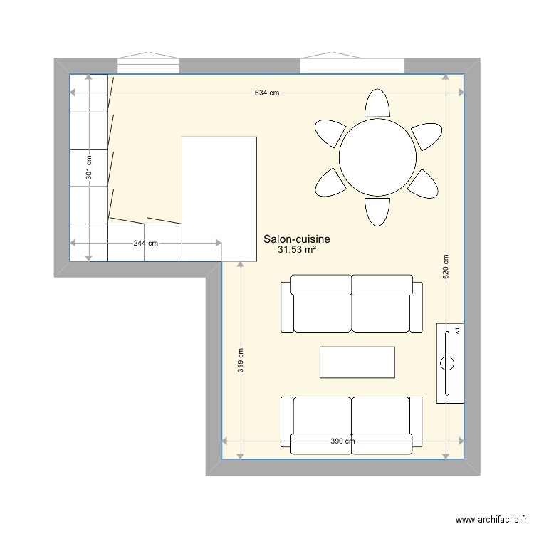 Salon. Plan de 0 pièce et 0 m2