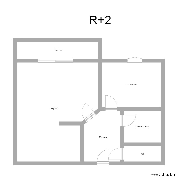 350601045. Plan de 6 pièces et 68 m2