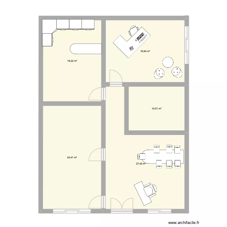 Bureaux agence Brive. Plan de 