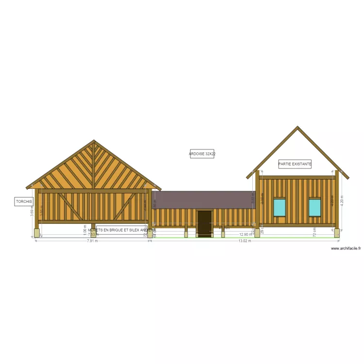 plan maison FACADE NORD OUEST 5. Plan de 