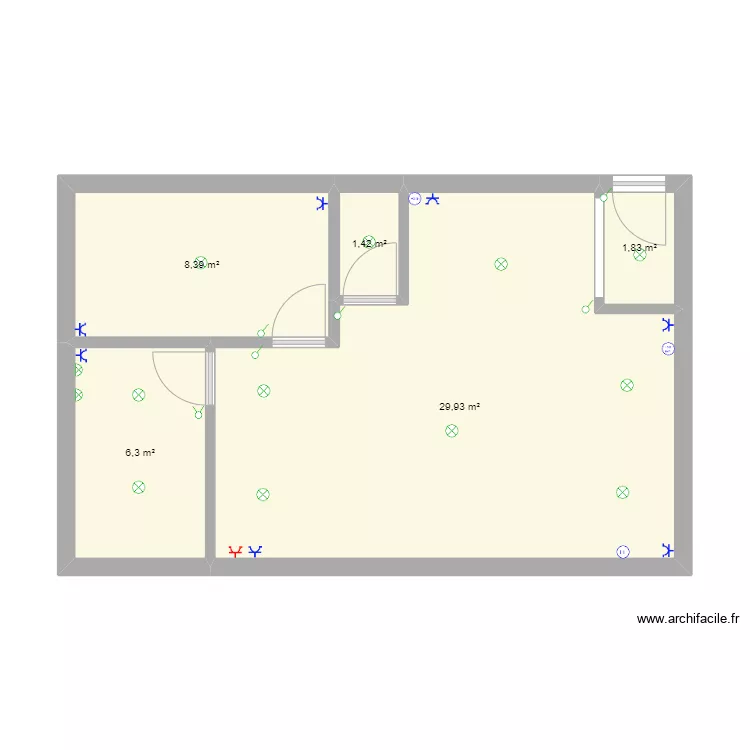 F2 appart. Plan de F2 appart. Plan de