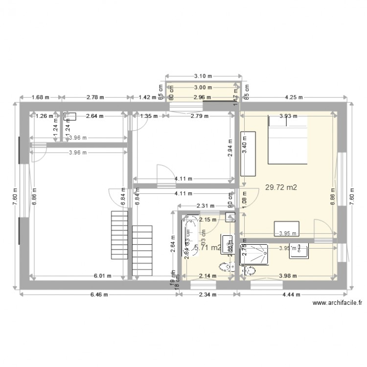 1er étage. Plan de 0 pièce et 0 m2