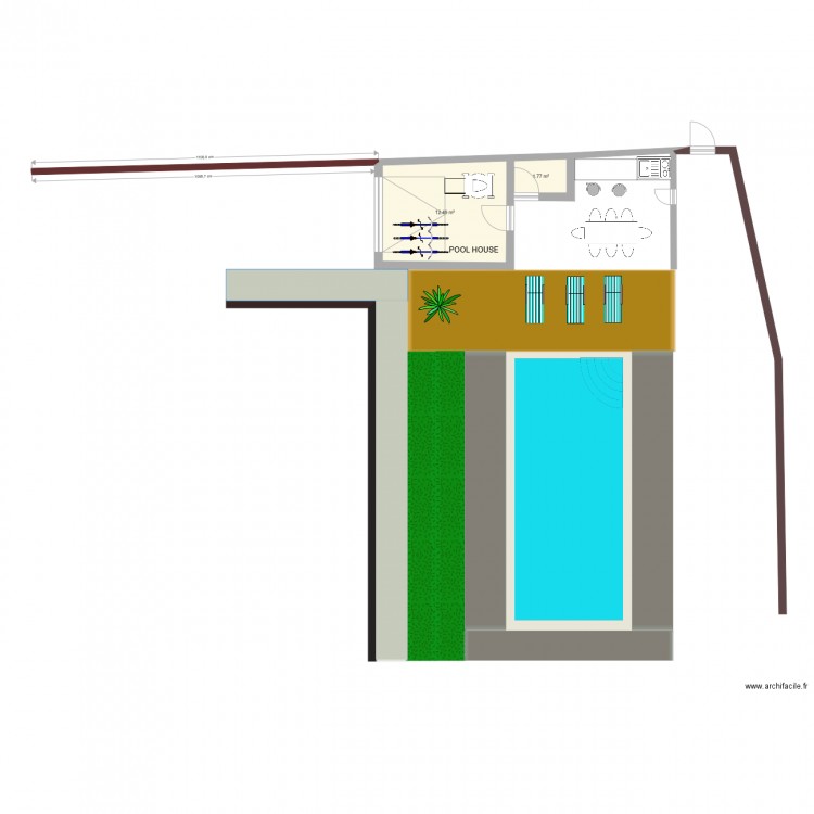 pool house piscine nico3. Plan de 0 pièce et 0 m2