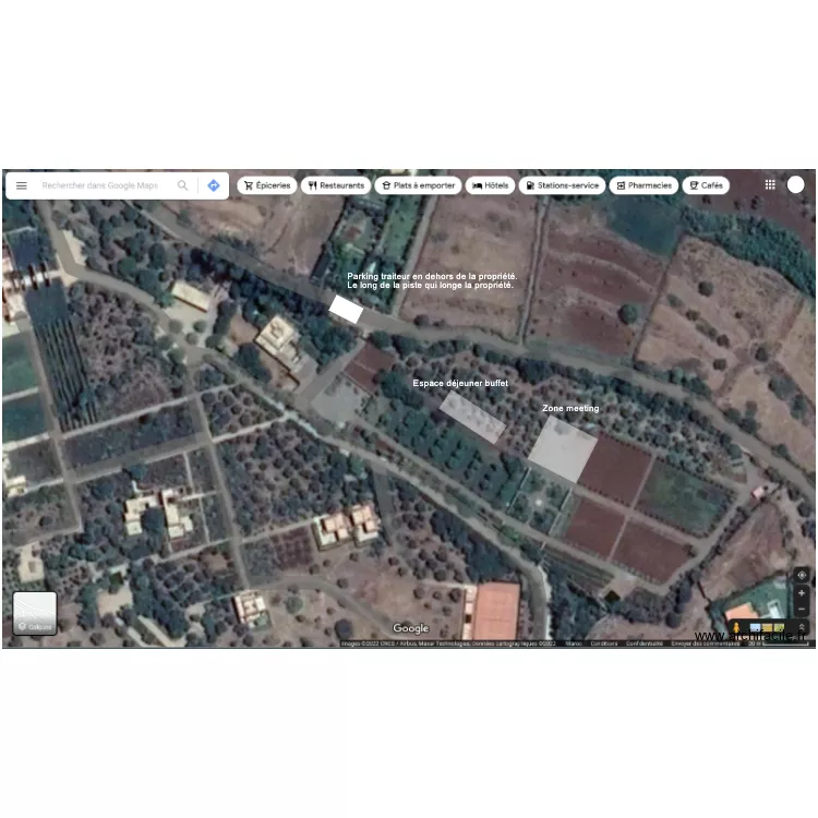 Implantation Parking traiteur. Plan de Implantation Parking traiteur. Plan de