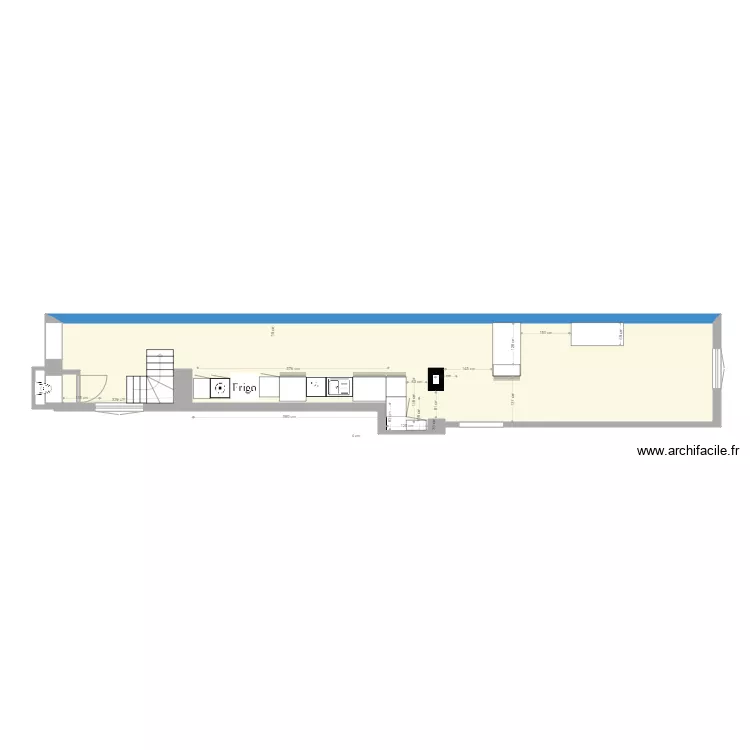 Bellecour cuisine et salle manger sans ILOT . Plan de Bellecour cuisine et salle manger sans ILOT . Plan de