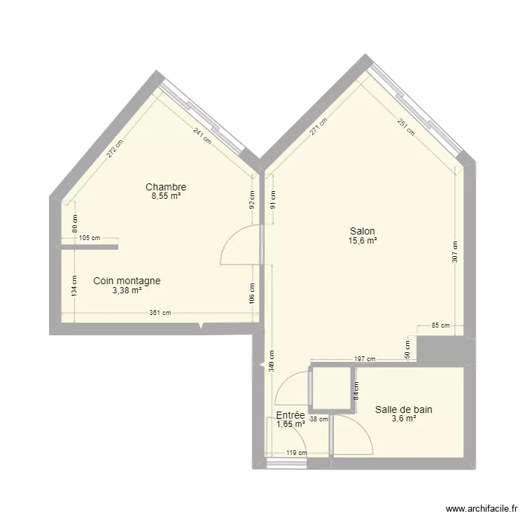 Appartement bar&egrave;ges. Plan de 