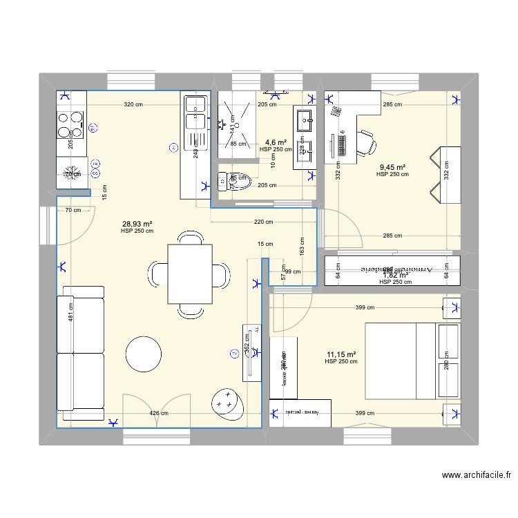 Maison Alfred Vieillot projet étage. Plan de 0 pièce et 0 m2