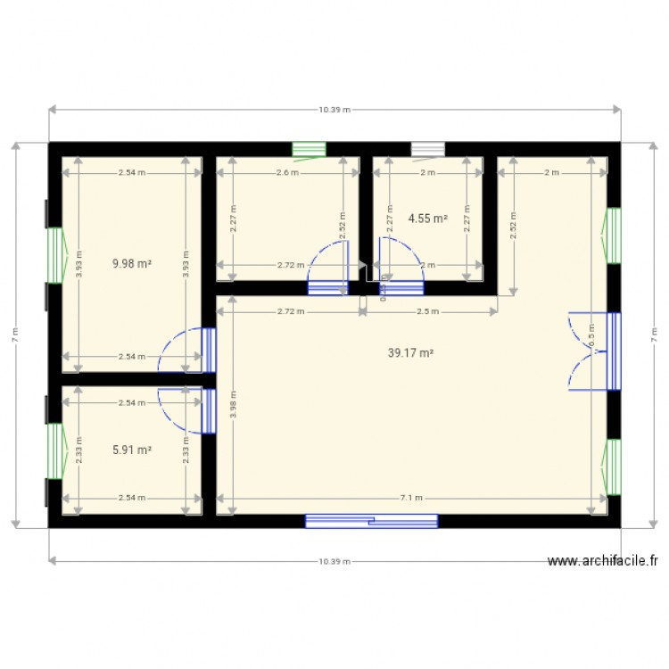 Plan chalet  plan 7m sur 11. Plan de 0 pièce et 0 m2