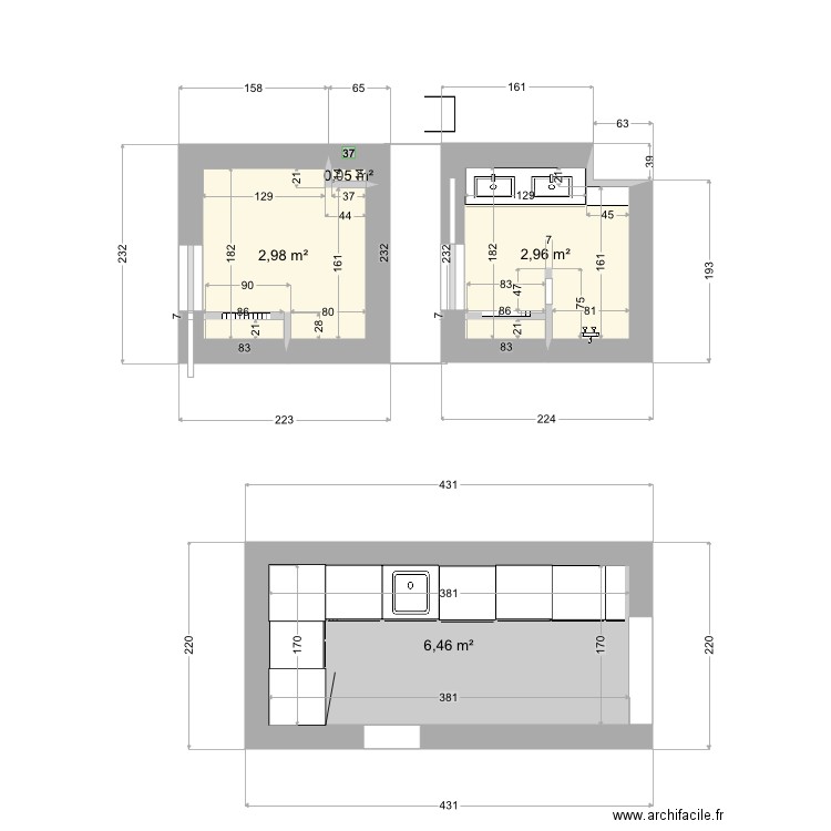 Salle de bain Bensaid . Plan de 0 pièce et 0 m2