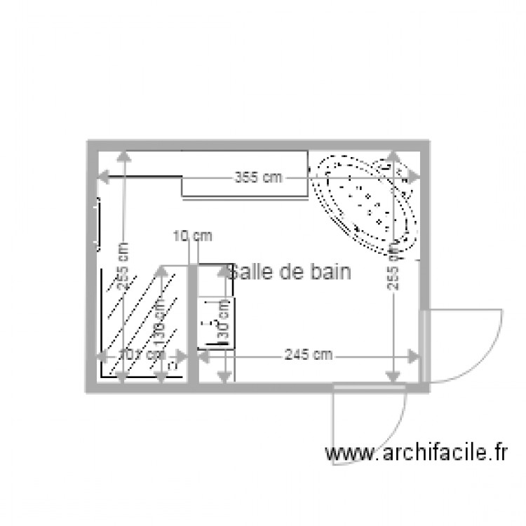 Salle de bain V3. Plan de 0 pièce et 0 m2