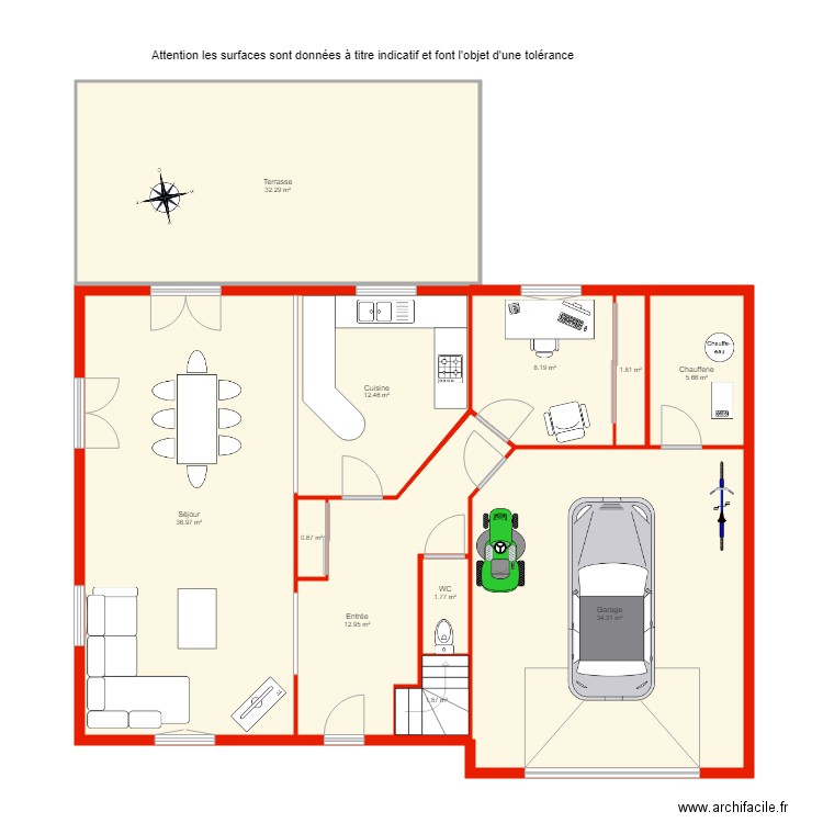 BI 1845 RDC non côté. Plan de 0 pièce et 0 m2