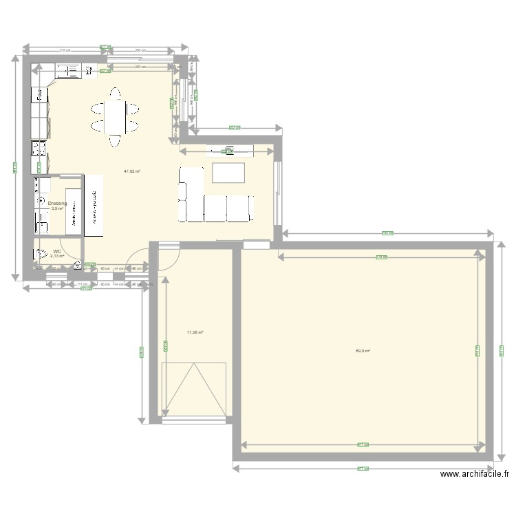 Rudy V3. Plan de 5 pièces et 149 m2