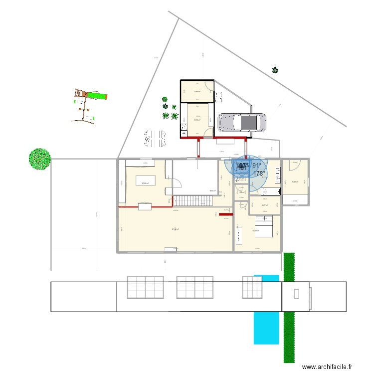 ebauche guip 21. Plan de 12 pièces et 131 m2