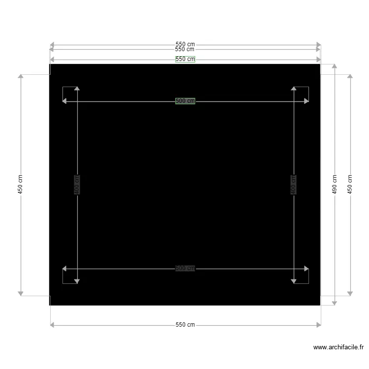 Abris de jardin. Plan de 
