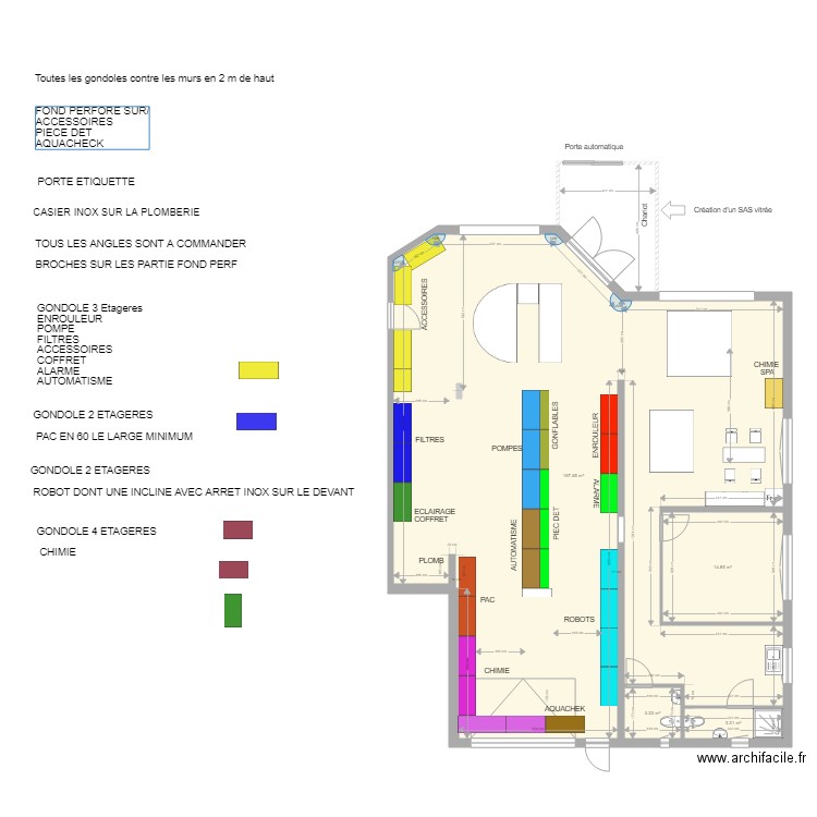 Magasin vide coté 4. Plan de 0 pièce et 0 m2