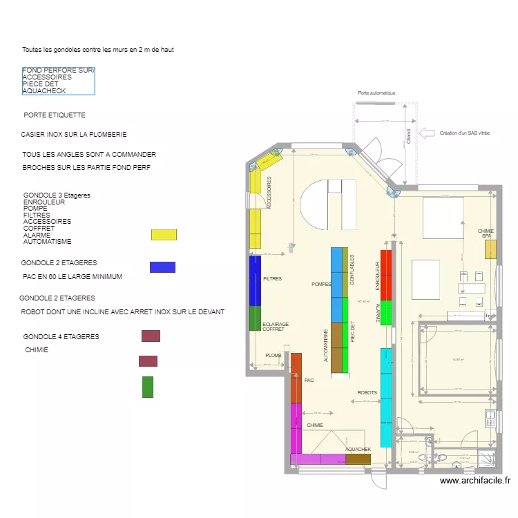 Magasin vide coté 4. Plan de Magasin vide coté 4. Plan de