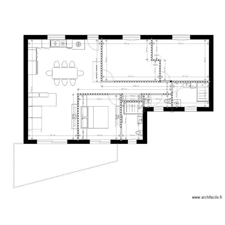 la madrague a Alexandra etage modif alex. Plan de 0 pièce et 0 m2