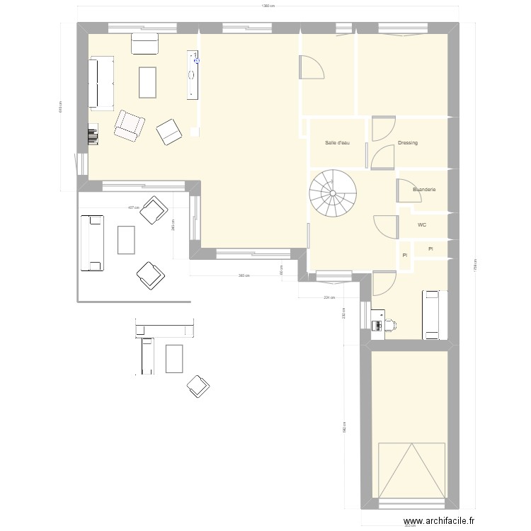 Maison Betton n2. Plan de 13 pièces et 115 m2