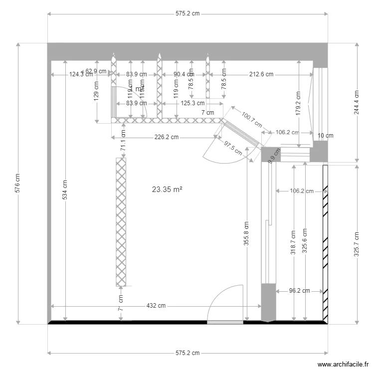 Plan chambre 1 Ma&ccedil;on. Plan de 