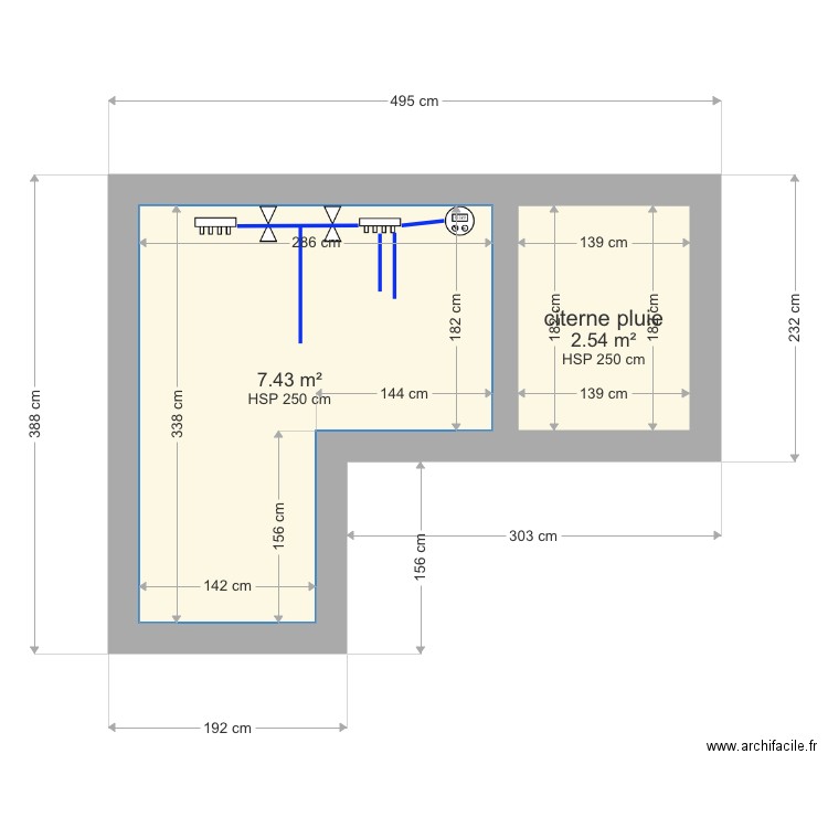 cave bypass. Plan de 0 pièce et 0 m2