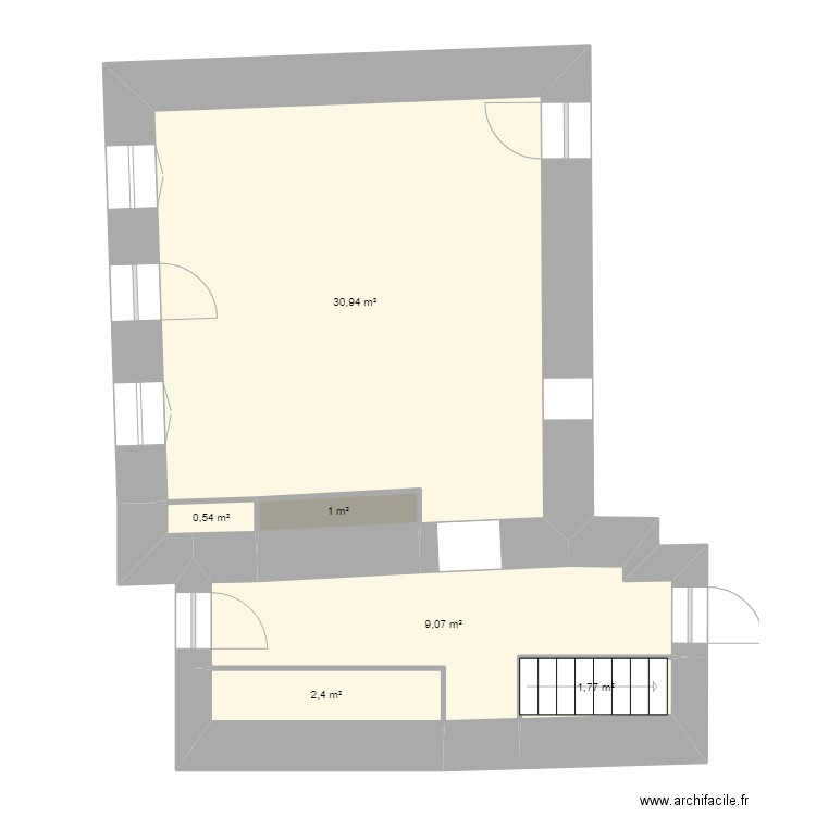 JOUBERTON RDC. Plan de 6 pièces et 46 m2