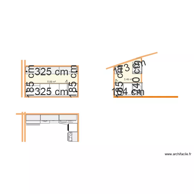 cusine licorne . Plan de 