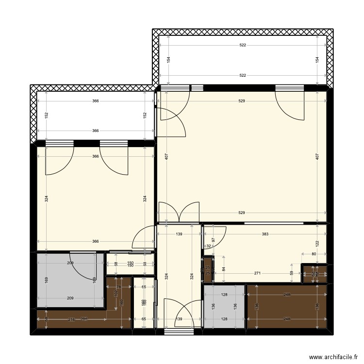 PLAN EXISTANT *. Plan de 0 pièce et 0 m2