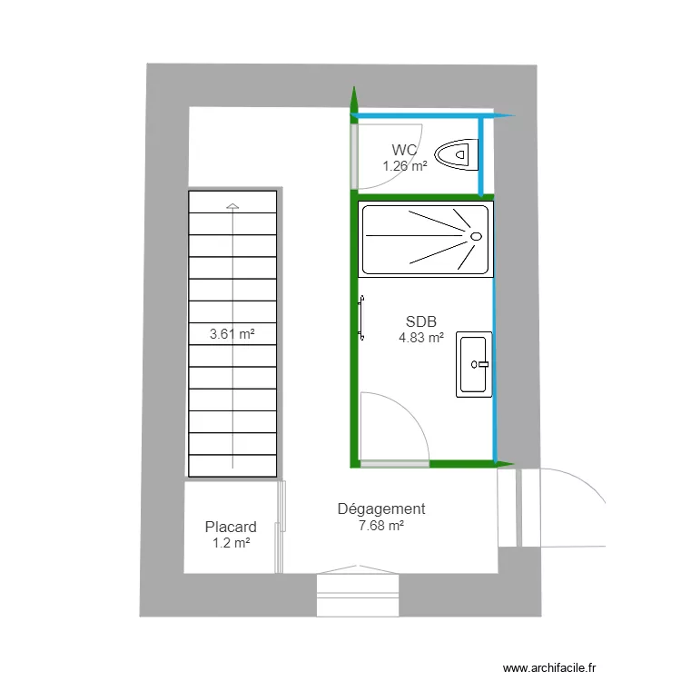 Simon projet &eacute;tage. Plan de 
