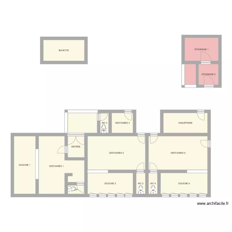 MAIRIE ARNAC LA POSTE STADE. Plan de 