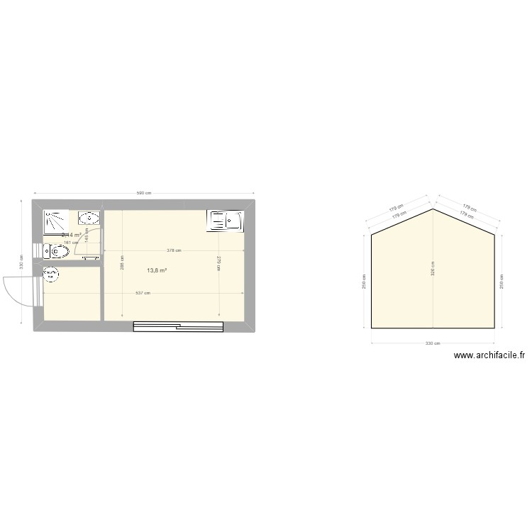 Poolhouse 6 septembre 2022 modele 2. Plan de 0 pièce et 0 m2