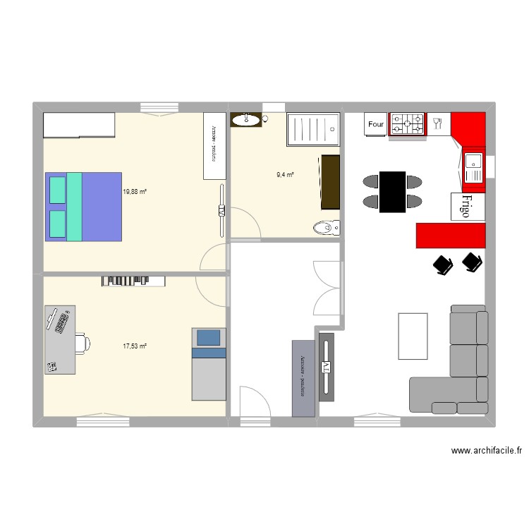 Maison. Plan de 0 pièce et 0 m2