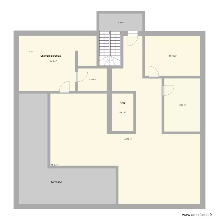 Boud attique. Plan de 