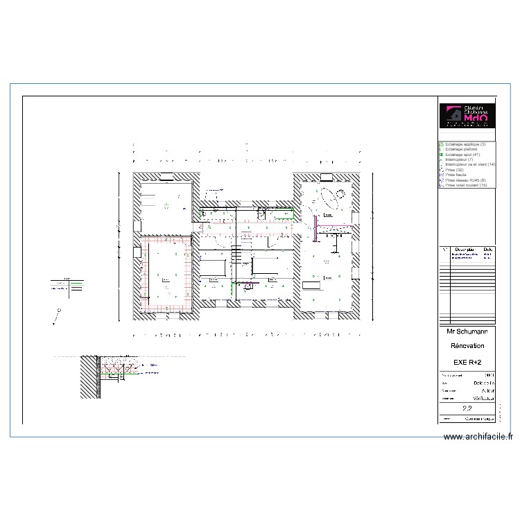 Plan Elec R2 Schumann V4. Plan de 0 pièce et 0 m2