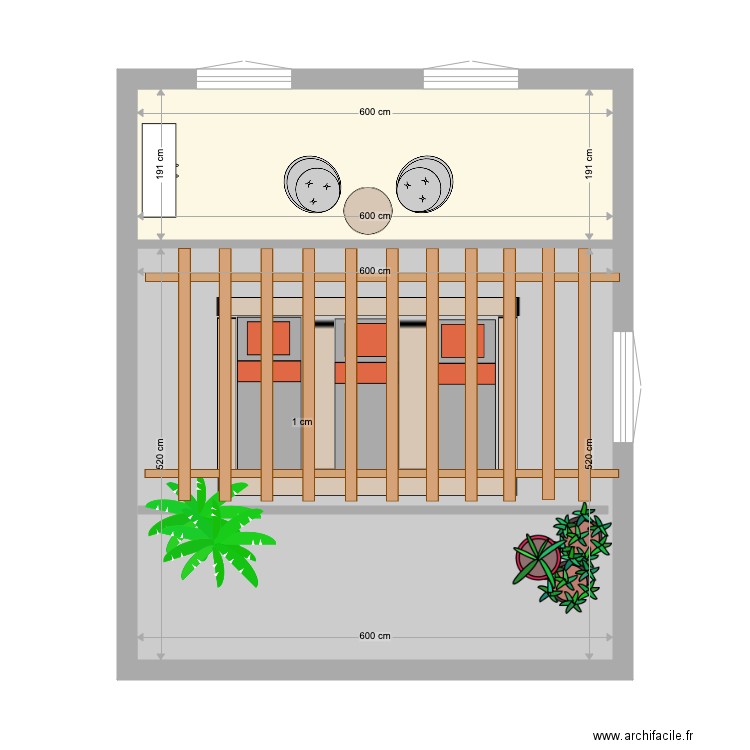 TERRASSE BAS 1. Plan de 0 pièce et 0 m2