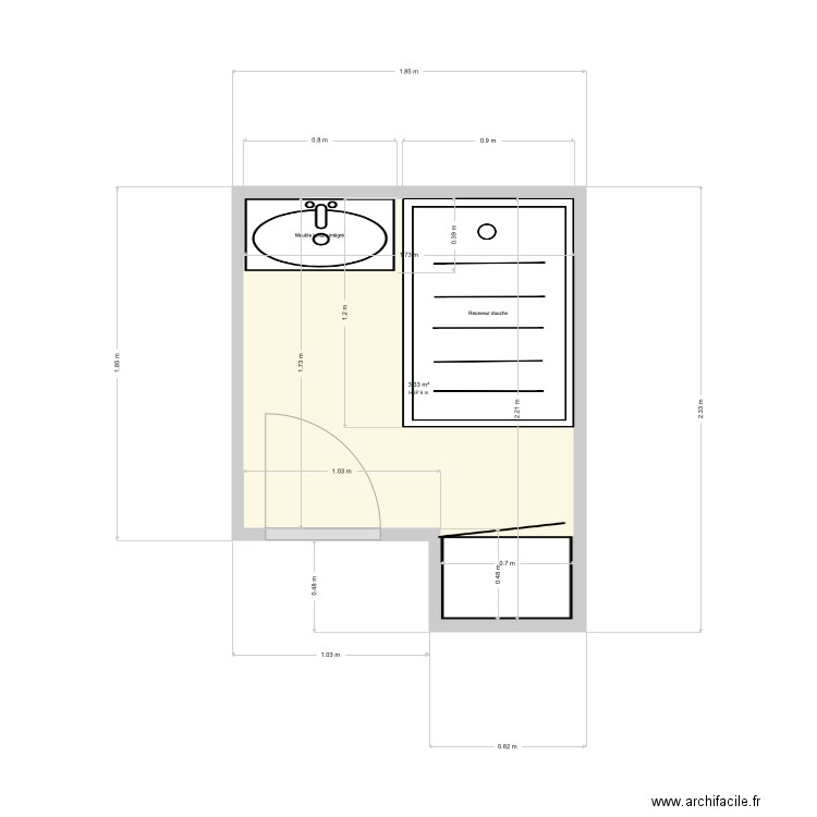 Salle de Bain de Patrick 1. Plan de 0 pièce et 0 m2